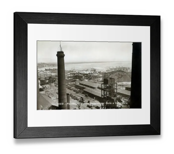 Framed Print : Piombino, Province of Livorno, Italy - Port and Cement Works Framed Print : Piombino, Province of Livorno, Italy - Port and Cement Works