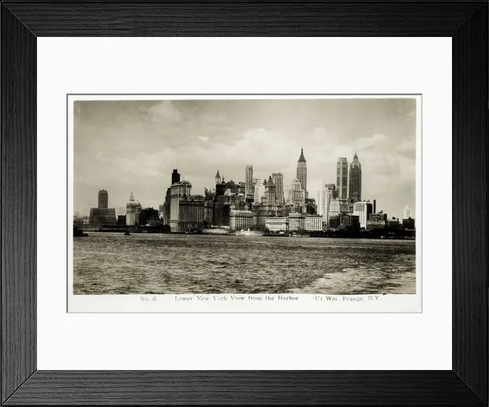 Framed Print : Panoramic view of Manhattan - Lower New York from the Harbor Framed Print : Panoramic view of Manhattan - Lower New York from the Harbor