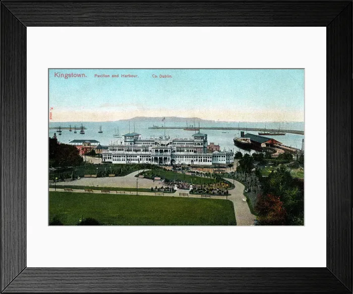 Framed Print : Kingstown, Co. Dublin, Ireland - Pavilion and Harbour Framed Print : Kingstown, Co. Dublin, Ireland - Pavilion and Harbour