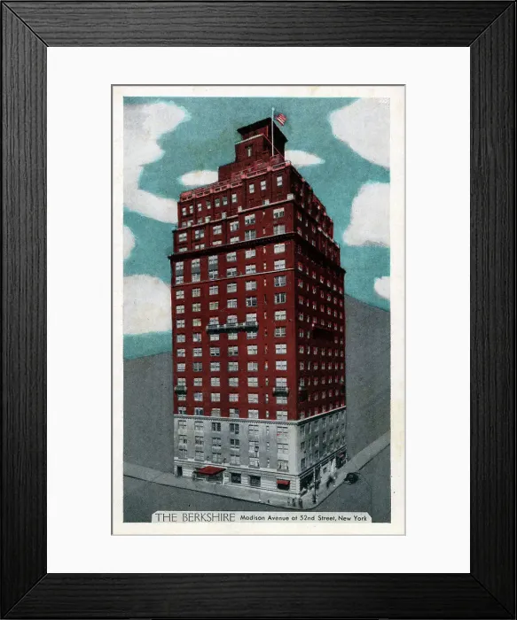 Framed Print : The Berkshire Hotel, Madison Avenue at 52nd Street, New York Framed Print : The Berkshire Hotel, Madison Avenue at 52nd Street, New York