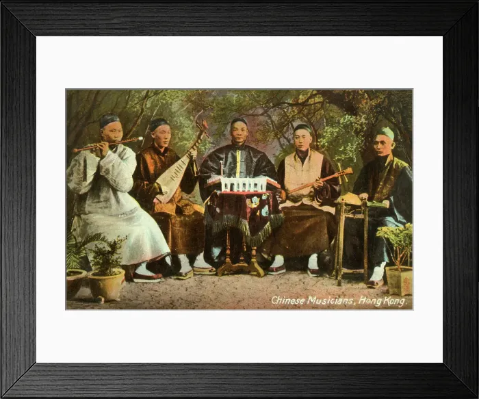 Framed Print : Chinese Musicians with traditional instruments, Hong Kong Framed Print : Chinese Musicians with traditional instruments, Hong Kong