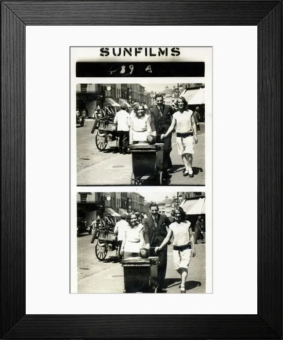 Framed Print : Candid street photograph - wheeling baby in a large pram Framed Print : Candid street photograph - wheeling baby in a large pram