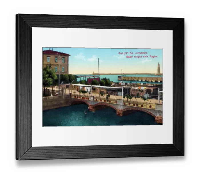 Framed Print : Livorno, Italy - Scoglio Della Regina - Queen's Rock