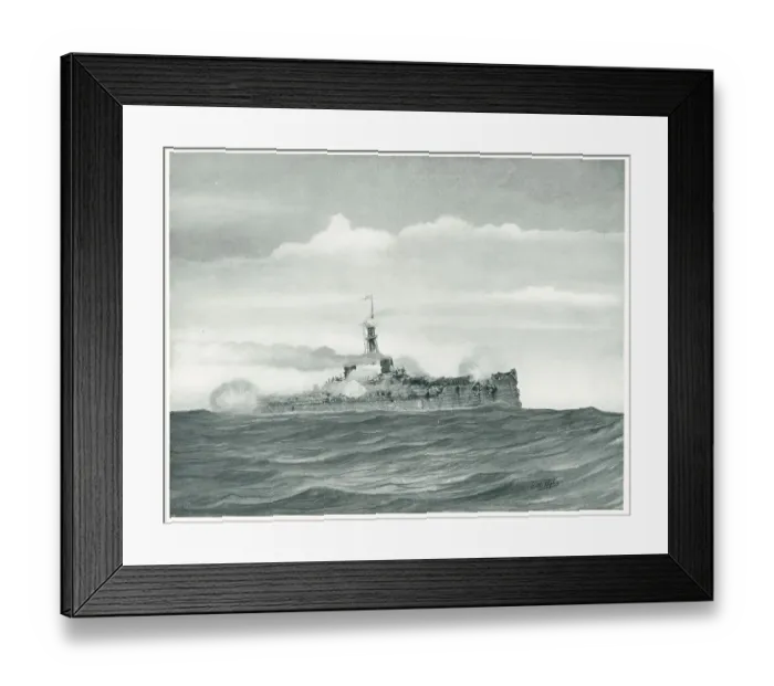Framed Print : Battleship In Action Framed Print : Battleship In Action