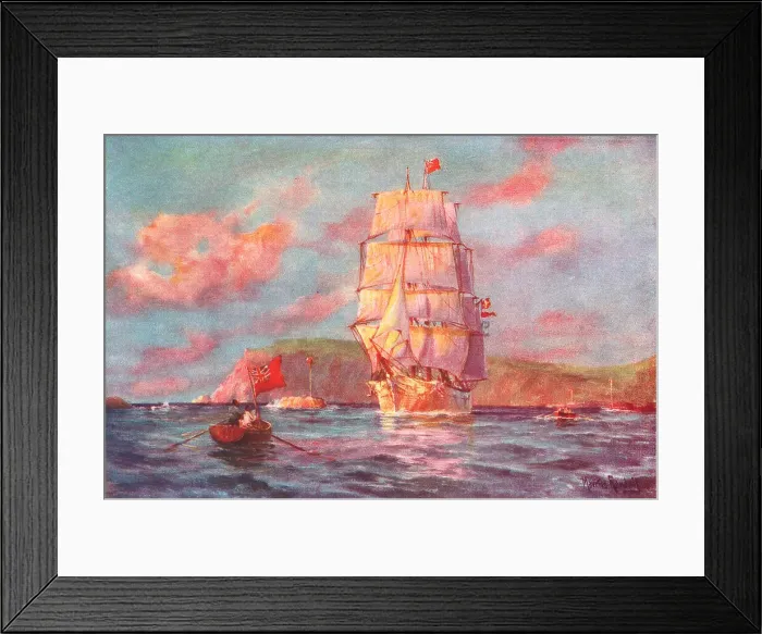 Framed Print : Maurice Randall Naval Painting Framed Print : Maurice Randall Naval Painting