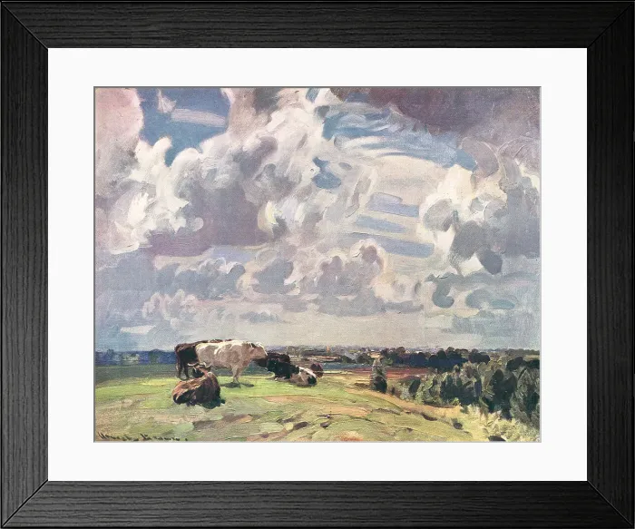 Framed Print : Arnesby Brown Cow Scene Framed Print : Arnesby Brown Cow Scene