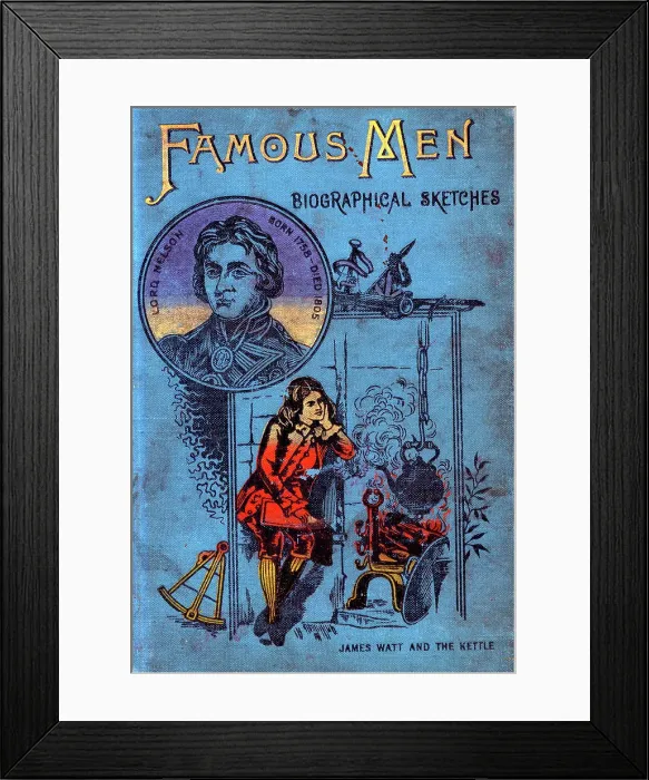 Framed Print : Book Cover - Famous Men - Biographical Sketches Framed Print : Book Cover - Famous Men - Biographical Sketches