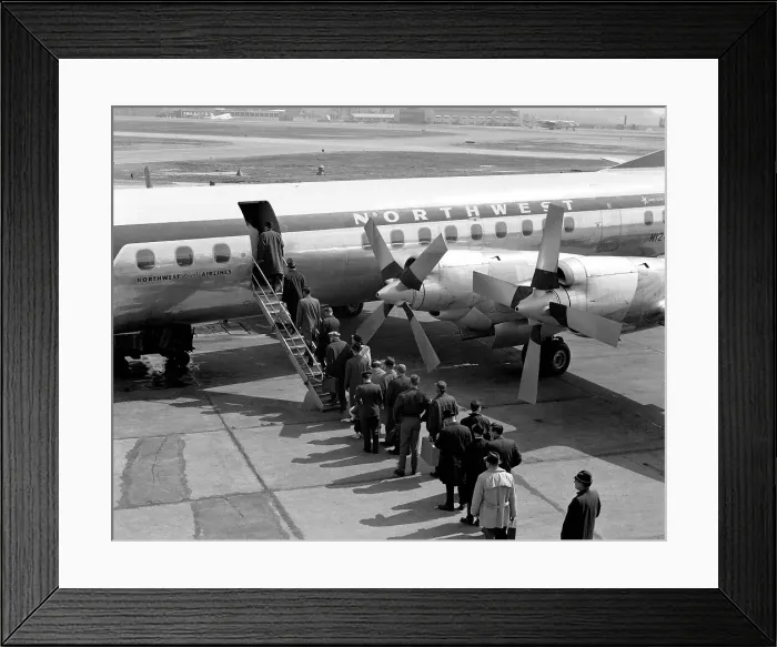 Framed Print : Lockheed L-188C Electra N124US Framed Print : Lockheed L-188C Electra N124US