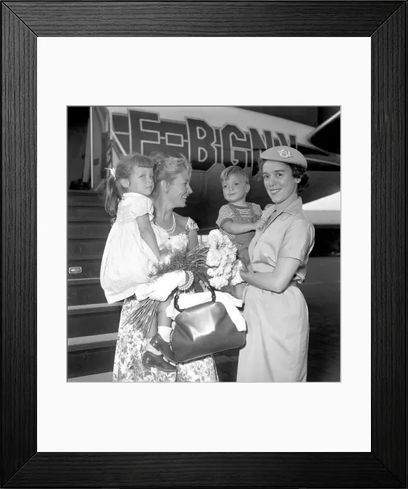 Framed Print : Dis-embarking from Air France Vickers Viscount F-BGNV Framed Print : Dis-embarking from Air France Vickers Viscount F-BGNV