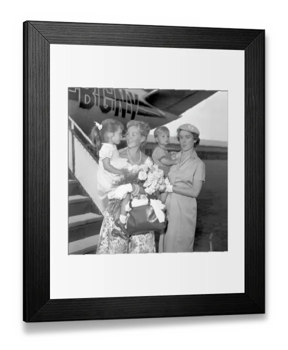 Framed Print : Dis-embarking from Air France Vickers Viscount F-BGNV Framed Print : Dis-embarking from Air France Vickers Viscount F-BGNV