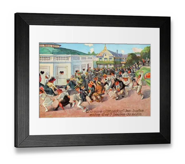 Framed Print : Long queues for the toilets at Mondorf-les-Bains Spa Framed Print : Long queues for the toilets at Mondorf-les-Bains Spa