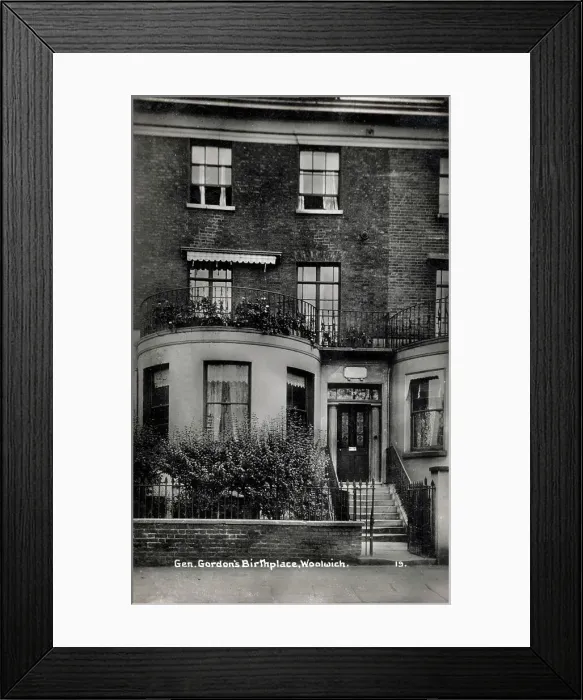 Framed Print : Gordon of Khartoum - Birthplace in Woolwich Framed Print : Gordon of Khartoum - Birthplace in Woolwich