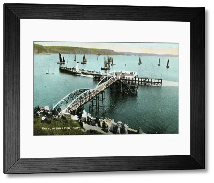 Framed Print : Royal Victoria Pier, Tenby, Wales Framed Print : Royal Victoria Pier, Tenby, Wales