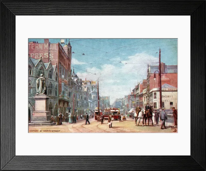 Framed Print : St. Mary's Street, Cardiff, Wales Framed Print : St. Mary's Street, Cardiff, Wales