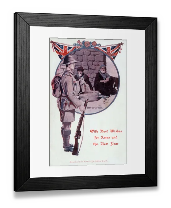 Framed Print : Mesopotamian Front - British soldier and Men of Shush Framed Print : Mesopotamian Front - British soldier and Men of Shush