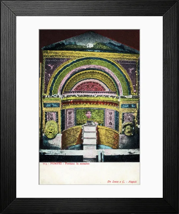 Framed Print : Mosaic Fountain, Casa della Fontana Grande, Pompeii, Italy Framed Print : Mosaic Fountain, Casa della Fontana Grande, Pompeii, Italy