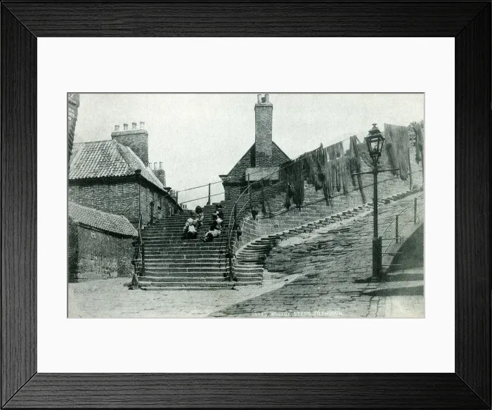 Framed Print : The Whitby 199 steps - Whitby, North Yorkshire, England Framed Print : The Whitby 199 steps - Whitby, North Yorkshire, England