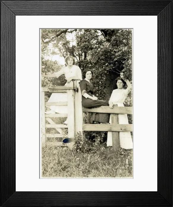 Framed Print : Three women (Sisters?) in a rural setting Framed Print : Three women (Sisters?) in a rural setting