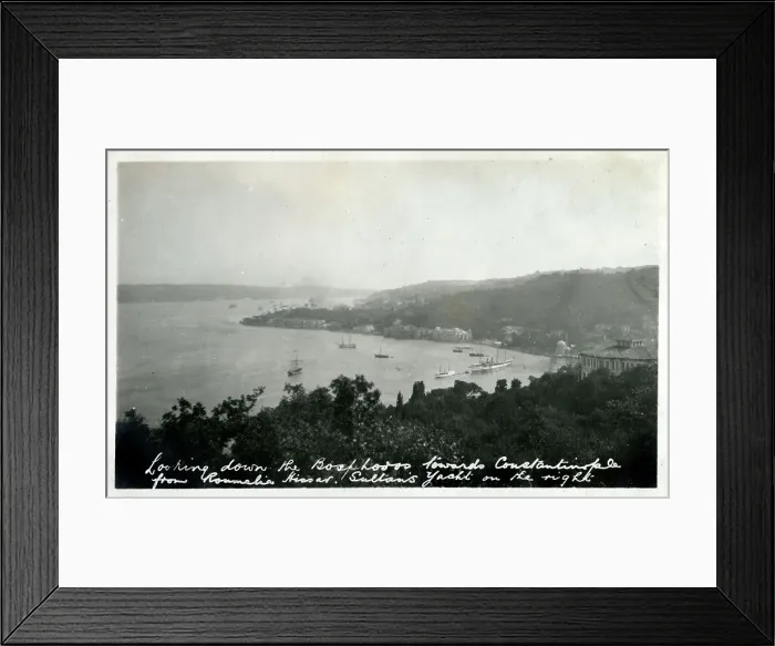Framed Print : Looking down the Bosphorus toward Istanbul - Sultan's Yacht Framed Print : Looking down the Bosphorus toward Istanbul - Sultan's Yacht