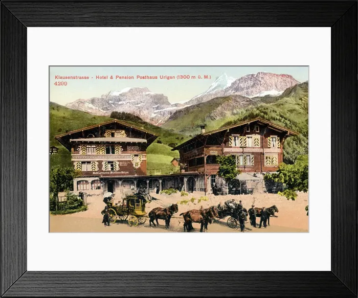 Framed Print : Hotel and Pension Posthaus Urigen, Switzerland Framed Print : Hotel and Pension Posthaus Urigen, Switzerland
