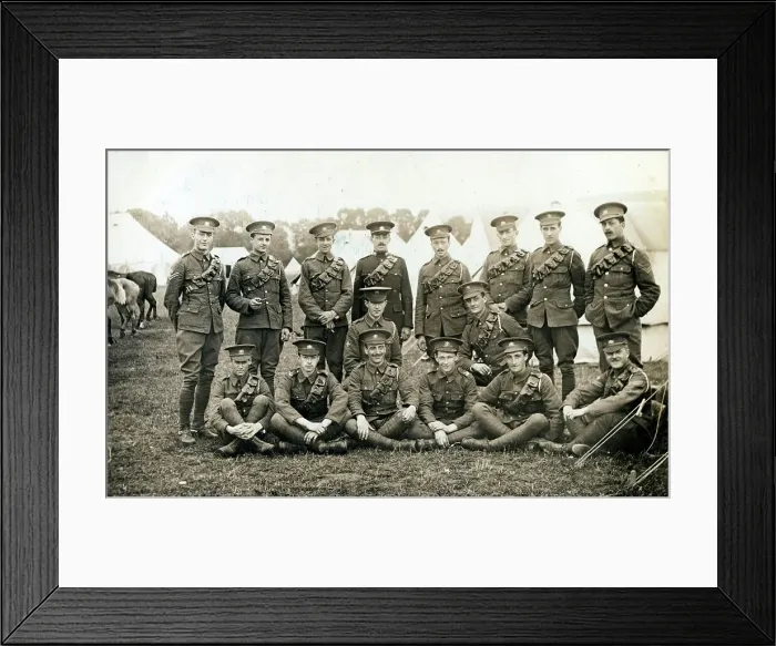 Framed Print : WW1 - Officer at Streatley Camp before transfer to the front
