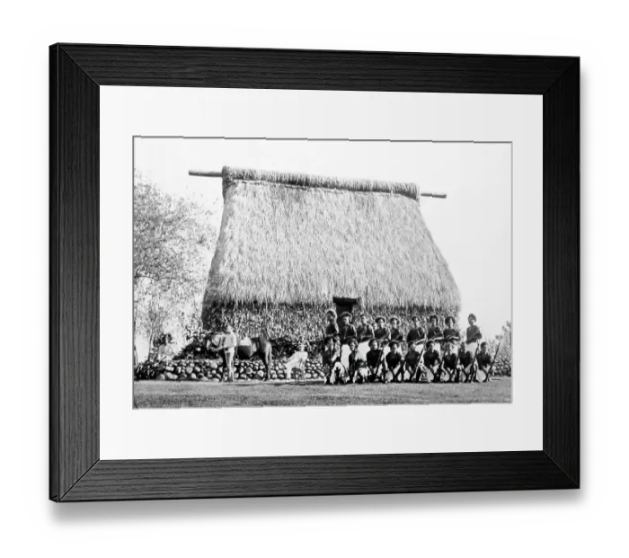 Framed Print : Soldiers guard house, Fiji, Victorian period Framed Print : Soldiers guard house, Fiji, Victorian period