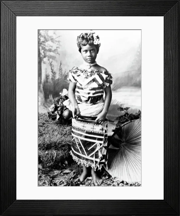 Framed Print : Samoan Princess, Samoa, Victorian period Framed Print : Samoan Princess, Samoa, Victorian period