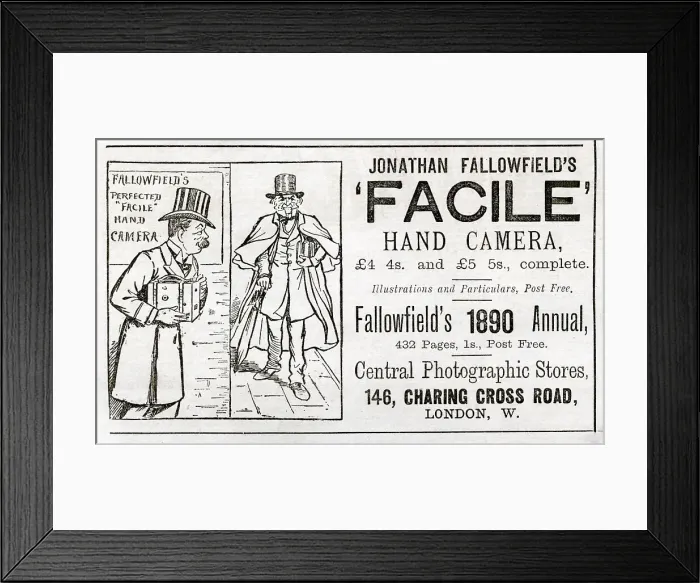 Framed Print : Jonathan Fallowfield's Facile Hand Camera Framed Print : Jonathan Fallowfield's Facile Hand Camera