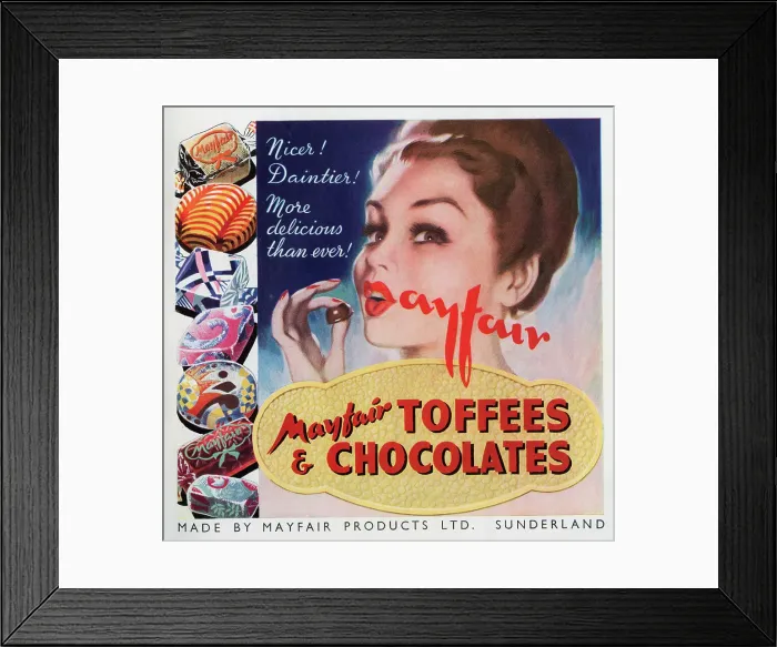 Framed Print : Mayfair Toffees and Chocolates, Sunderland Framed Print : Mayfair Toffees and Chocolates, Sunderland