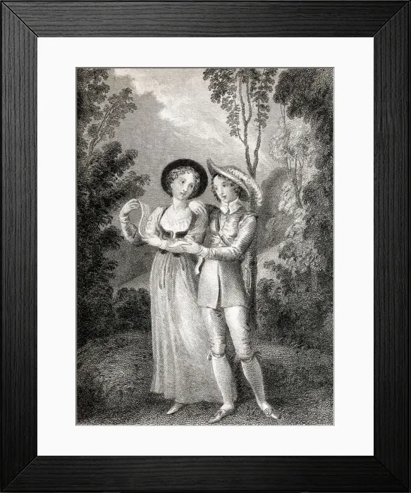 Framed Print : Rosalinda and Celia, Shakespeare's As You Like It, Act 2 Framed Print : Rosalinda and Celia, Shakespeare's As You Like It, Act 2