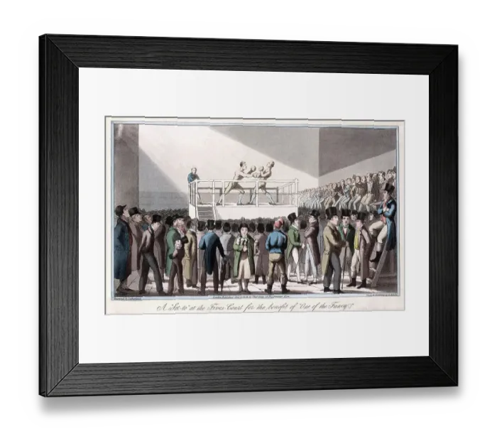 Framed Print : Set-to at Fives-Court for benefit of One of the Fancy Framed Print : Set-to at Fives-Court for benefit of One of the Fancy