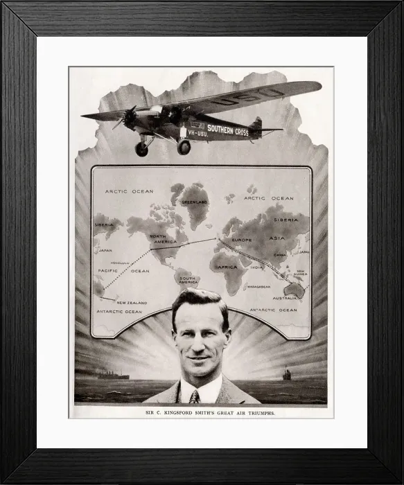 Framed Print : Air Commodore Sir Charles Kingsford Smith Framed Print : Air Commodore Sir Charles Kingsford Smith