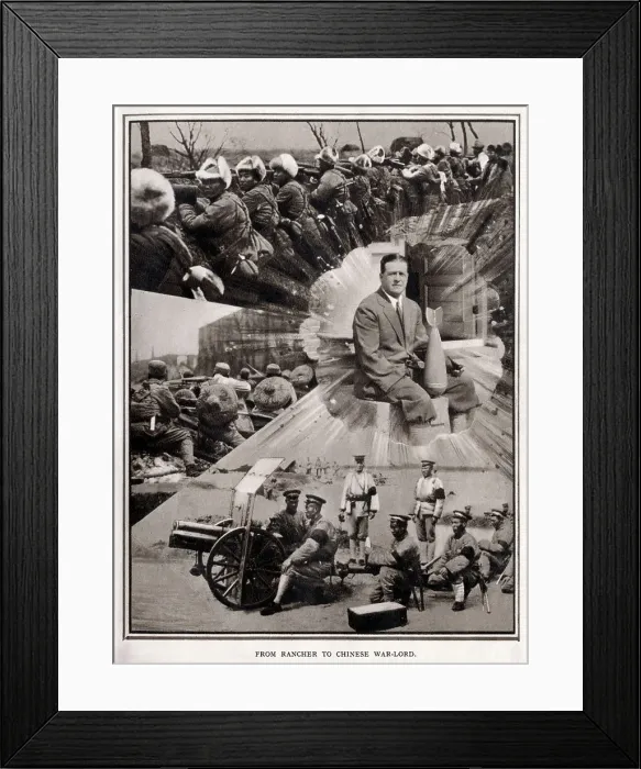 Framed Print : Frank General One-Arm Sutton, rancher to Chinese War-Lord Framed Print : Frank General One-Arm Sutton, rancher to Chinese War-Lord