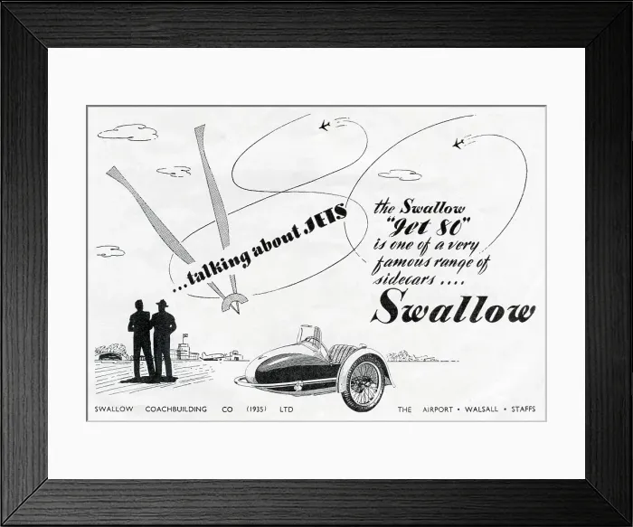 Framed Print : The Swallow Jet 80 Motorcycle Sidecar Framed Print : The Swallow Jet 80 Motorcycle Sidecar