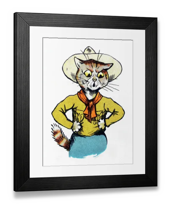 Framed Print : Louis Wain - The Cat Scouts, 1912 Framed Print : Louis Wain - The Cat Scouts, 1912
