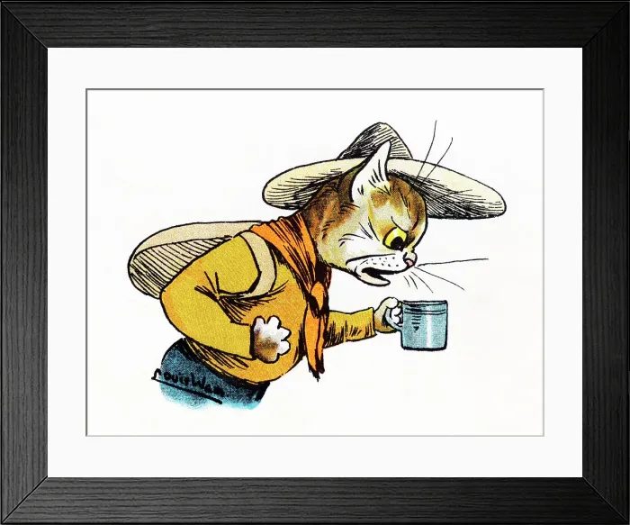 Framed Print : Louis Wain - The Cat Scouts, 1912 Framed Print : Louis Wain - The Cat Scouts, 1912