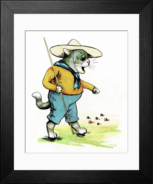 Framed Print : Louis Wain - The Cat Scouts, 1912 Framed Print : Louis Wain - The Cat Scouts, 1912