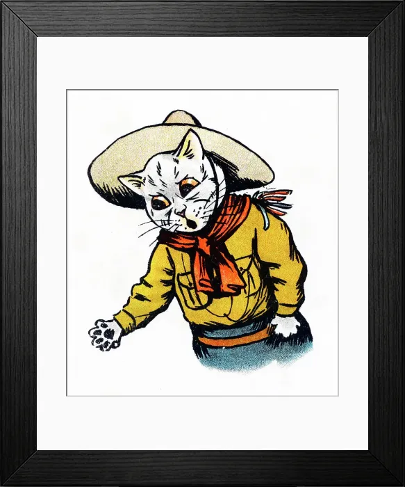 Framed Print : Louis Wain Cat Scoutmaster Framed Print : Louis Wain Cat Scoutmaster