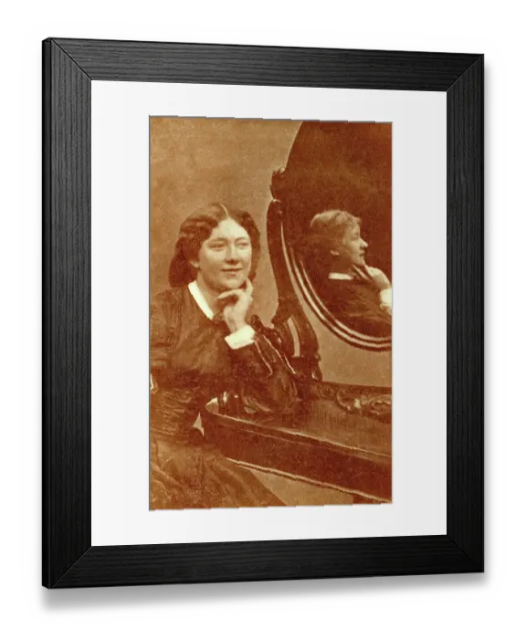 Framed Print : Kate Terry with reflection actually her sister Ellen Terry Framed Print : Kate Terry with reflection actually her sister Ellen Terry
