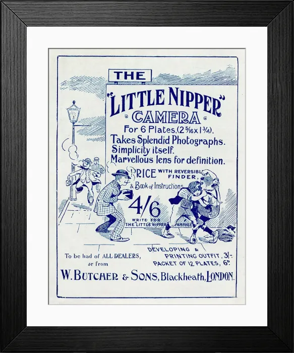 Framed Print : Advert for The Little Nipper Camera Framed Print : Advert for The Little Nipper Camera