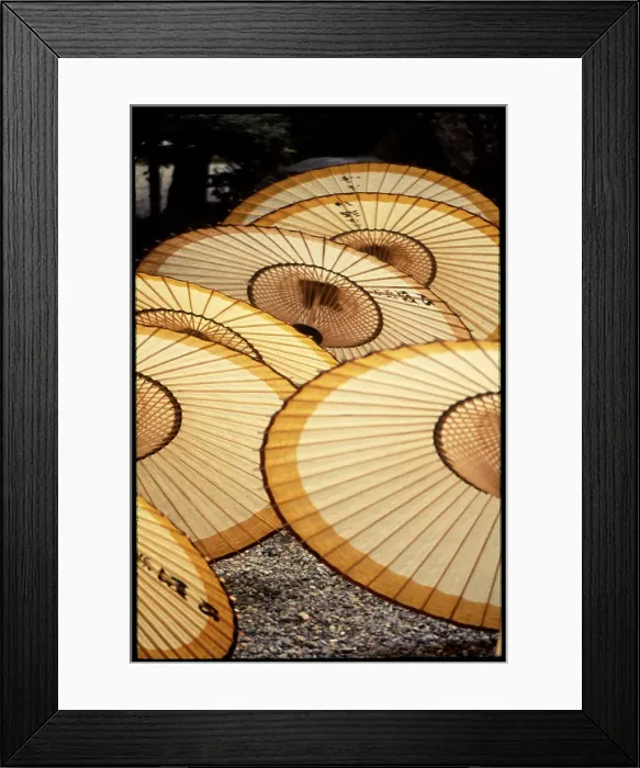 Framed Print : Kyoto Sunshades (close-up), Japan Framed Print : Kyoto Sunshades (close-up), Japan