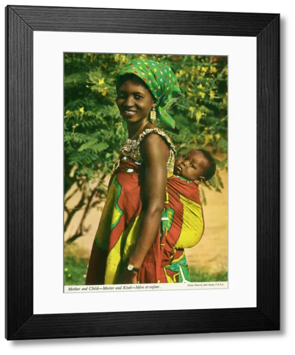 Framed Print : Africa - West African Mother and baby Framed Print : Africa - West African Mother and baby