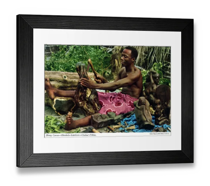 Framed Print : Africa - Ebony carver Framed Print : Africa - Ebony carver