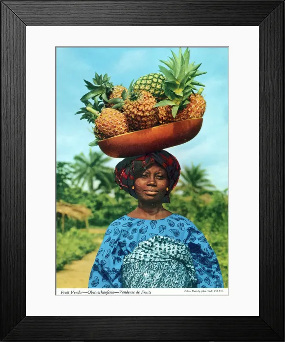 Framed Print : Africa - Fruit Seller - Western Nigeria Framed Print : Africa - Fruit Seller - Western Nigeria