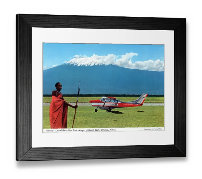 Framed Print : Africa - Airstrip - Amboseli National Park, Kenya Framed Print : Africa - Airstrip - Amboseli National Park, Kenya