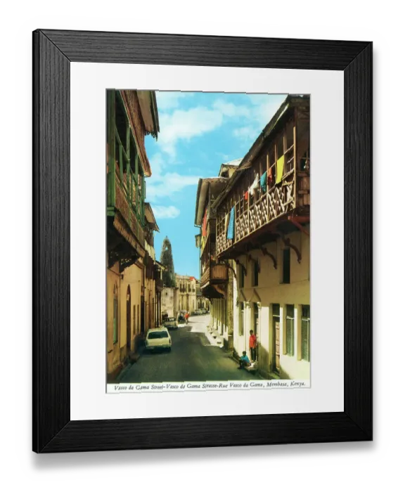Framed Print : Africa - Vasco da Gama Street, Mombasa, Kenya Framed Print : Africa - Vasco da Gama Street, Mombasa, Kenya