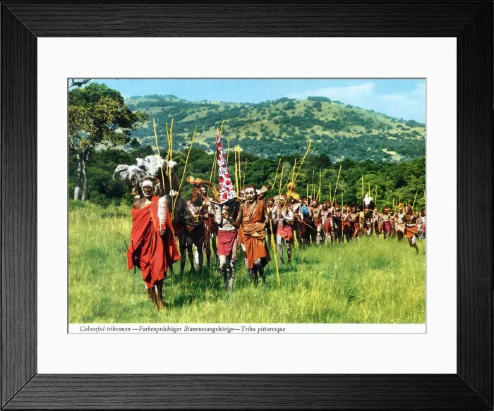 Framed Print : Africa - Colourful Tribesmen, Kenya Framed Print : Africa - Colourful Tribesmen, Kenya