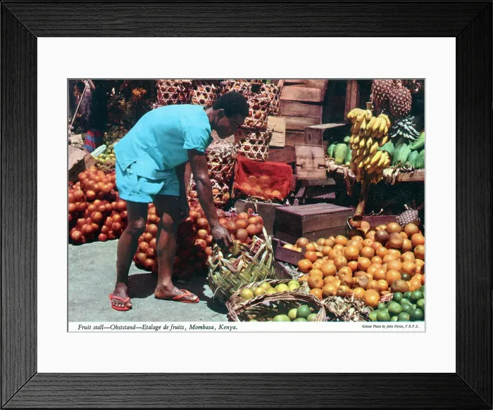 Framed Print : Africa - Fruit Stall, Mombasa, Kenya Framed Print : Africa - Fruit Stall, Mombasa, Kenya