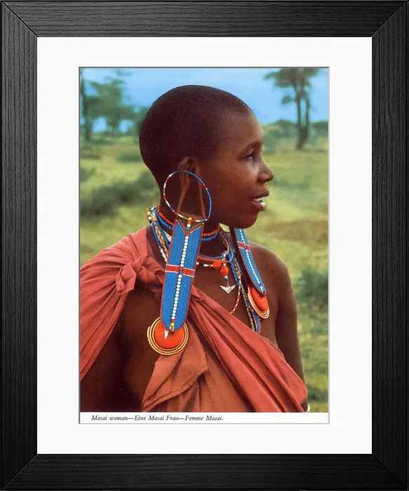 Framed Print : Africa - Masai Woman Framed Print : Africa - Masai Woman