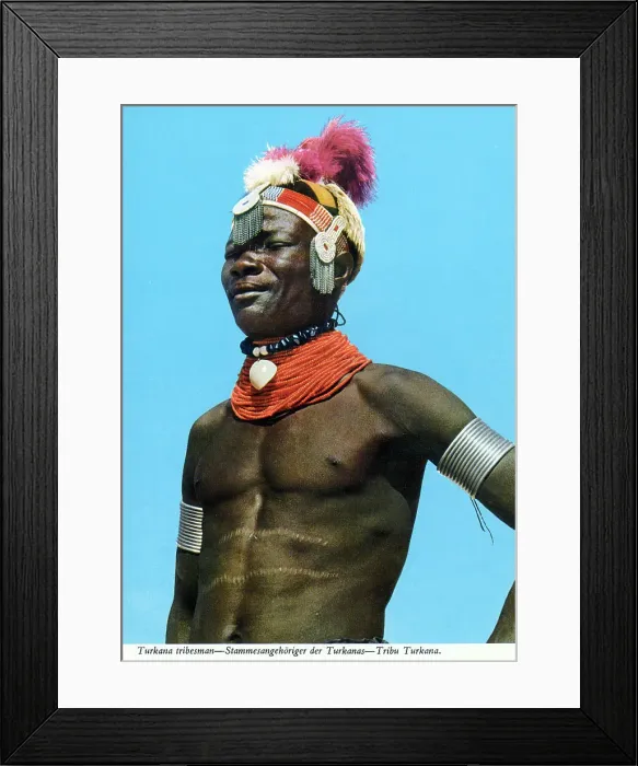 Framed Print : Africa - Turkana Tribesman Framed Print : Africa - Turkana Tribesman
